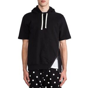 Drifter Marshal Short Sleeve Hoodie in Black